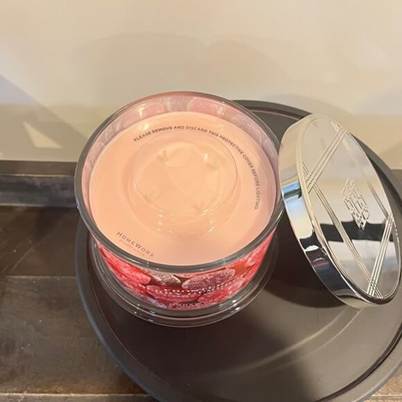 HOMEWORX Slatkin Frosted Berry Gumdrop Candle HOLIDAY STRAWBERRY RASPBERRY SUGAR - Picture 3 of 5